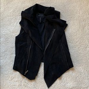 BCBG VELVET BLAZER VEST